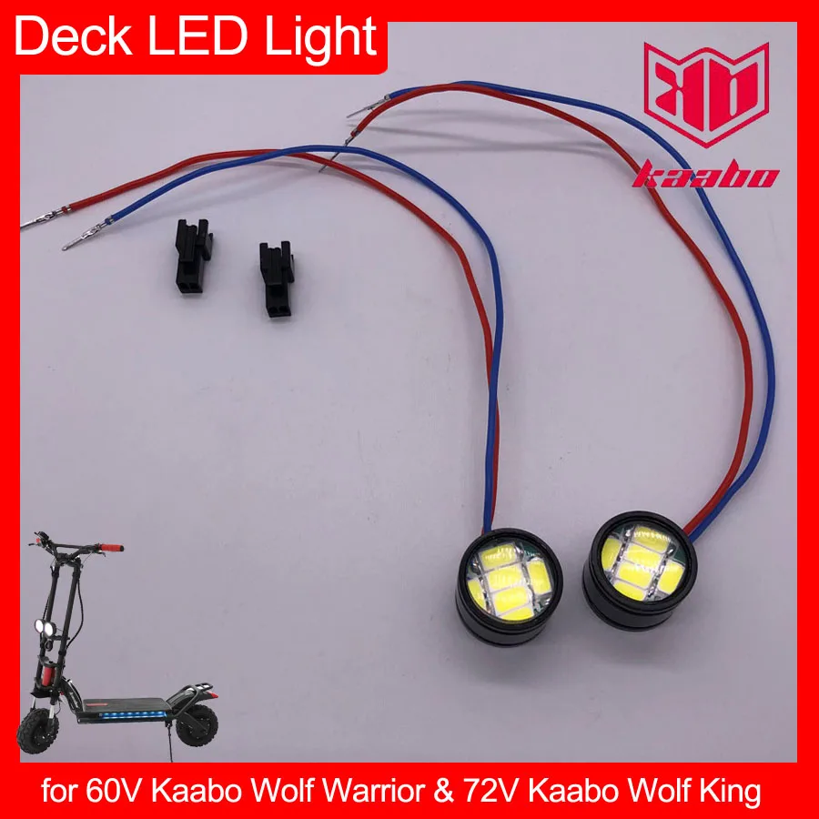 Deck LED Light Spotlight Original Parts Accessories for Kaabo 60V 72V Wolf Warrior King 11inch Electric Scooter