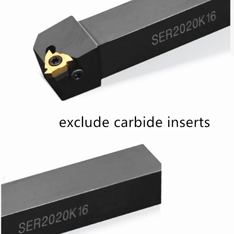 Herramientas de torneado de rosca externa, soporte de cortador de torneado cnc L1212 1616 / 2020 / 2525 / 3232P22 / H11 / H16 / K16