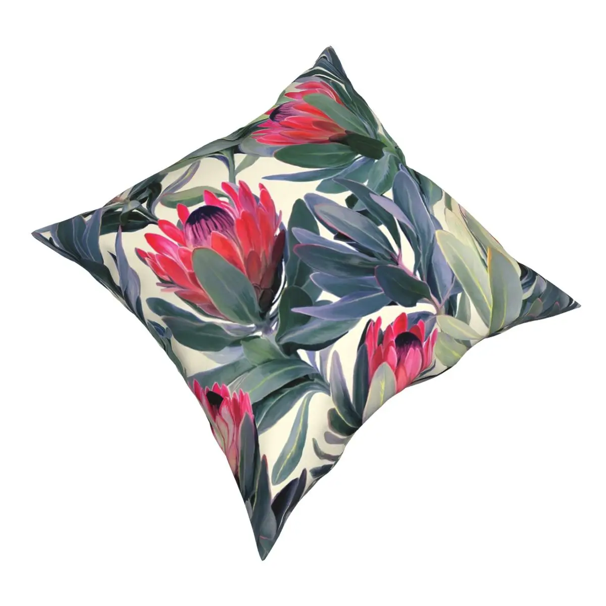 Painted Protea Pattern Floral Pillowcover Decoration Cushions Throw Pillow for Sofa Polyester Double-sided Printing Unique