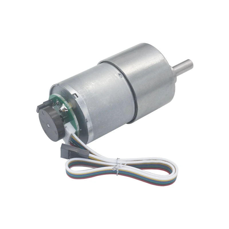 Customize 12V 24V DC 7-1600RPM Large Torque Eccentric Shaft Gear Motor with Encoder 37GB-3530E Code Geared Motors