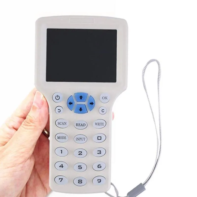 10 Frequency RFID NFC Smart Card Reader Duplicator 125KHz Key fob Reader Writer 13.56MHz Encrypted Programmer USB UID Copier