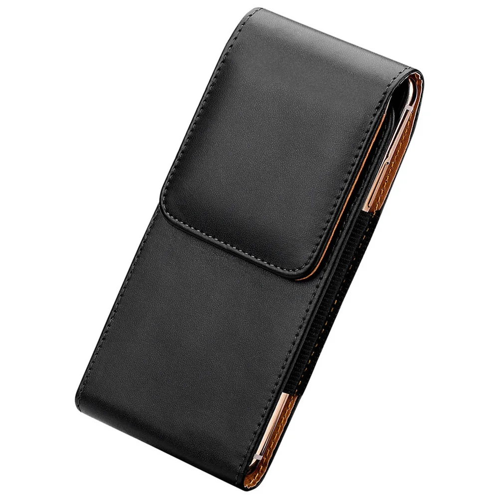 Universal Leather Case for iPhone Samsung Huawei Xiaomi Mens Waist Pack Belt Clip Bag for 3.5-6.3\