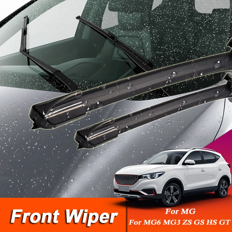 2pcs Car Wiper Blade Windscreen Wiper For MG GS GT HS MG3 MG5 MG6 MG7 ZS 2007-Present Auto Rubber Wiper Accessories