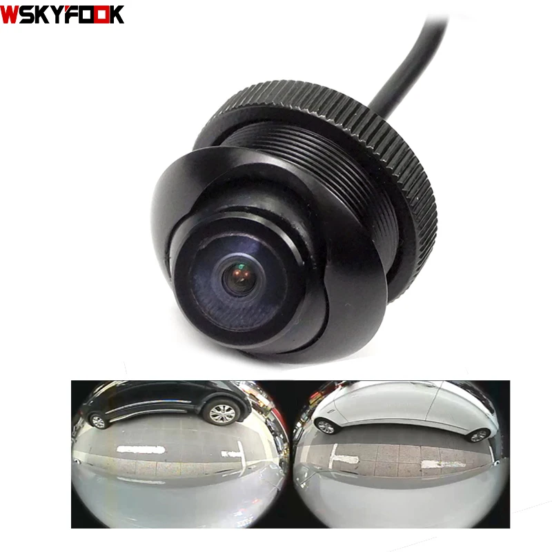 600L CCD 180 degree camera Fisheye LENS wide angle Rear Front side view reverse backup camera 360 rotato night vision waterproof