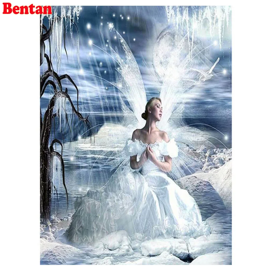 

Full Square round drill Diamond Embroidery Woman Fairy angel DIY 5D diamond painting Mosaic Kits Cross Stitch Needlework