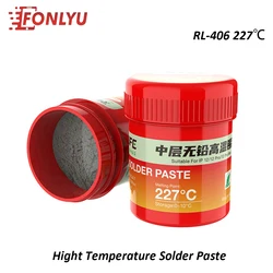 2Pcs RL-406 227℃ Lead-Free Hight Temperature Solder Paste Middle Layer Tin Planting For Iphone 12Pro Max Motherboard PCB Repair