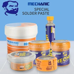 MECHANIC-pasta de soldadura BGA sin plomo, fundente de baja temperatura, crema de estaño, pasta de soldadura para Estación de retrabajo BGA