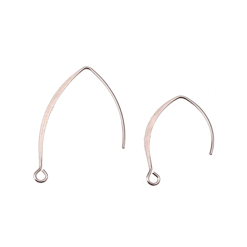 50pcs Stainless Steel Great Flat Ear Hook French Earring Hooks Wire Settings Base Settings for DIY Earrings Ear Jewelry Making