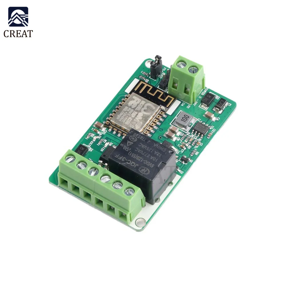 ESP8266 ESP-12 ESP-12F Relay Module 10A 220V Network Relay WIFI Module Input DC 4 Layers Board TVS Input Automatic Protection