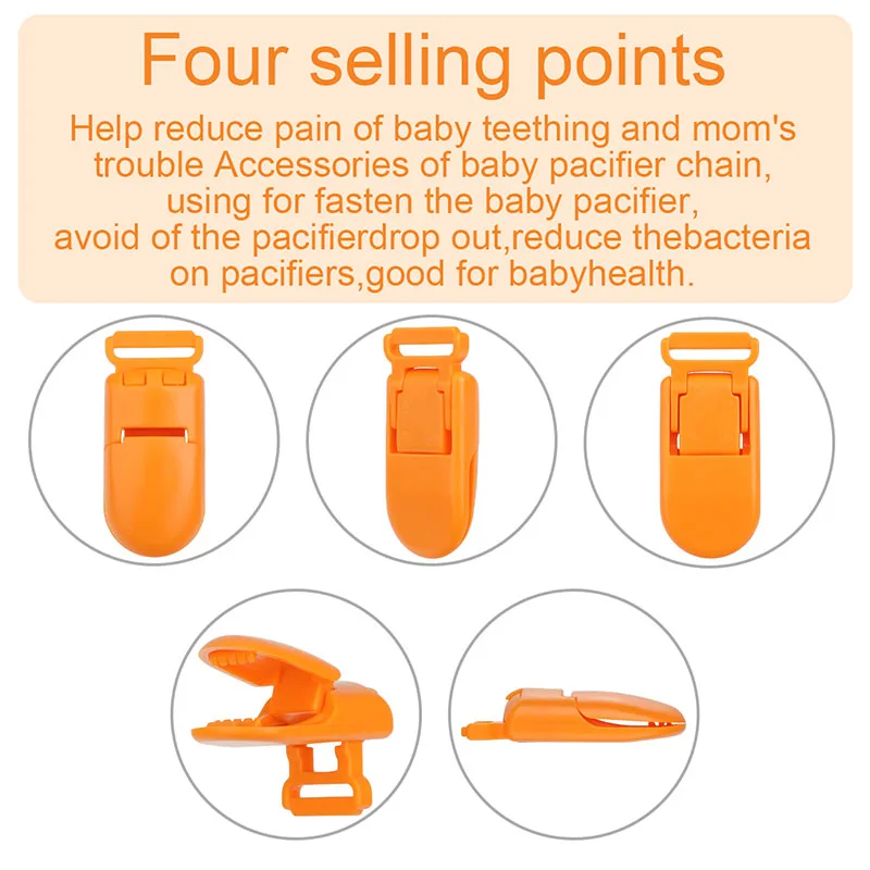 TYRY.HU 10ชิ้น/เซ็ตพลาสติกเด็กคลิป Pacifier จุกนมหลอกทารก Dummy Clips อุปกรณ์เสริมสำหรับ Pacifier คลิป Diy