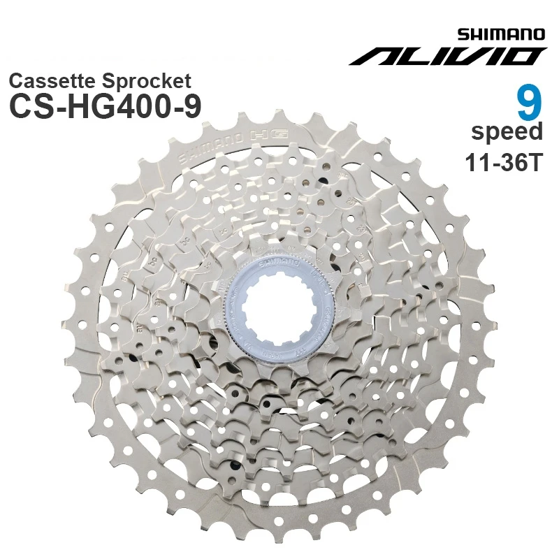 SHIMANO ALIVIO HG400 9v Cassette Sprocket 9-Speed - HYPERGLIDE - Trekking 11-25T 11-28T 11-32T 11-34T 11-36T 12-36T Original