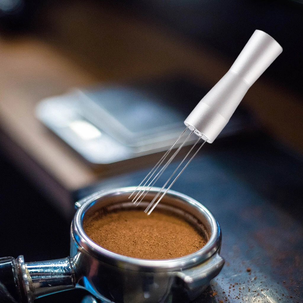 1Pc distributore di manomissione in polvere di caffè livellatore strumento per caffè in polvere agitatore per caffè Espresso agitatore aghi in acciaio inossidabile per uso alimentare