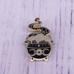 Black Magic Enamel Pin Witchy Cauldron Pin Advanced potion making brooch