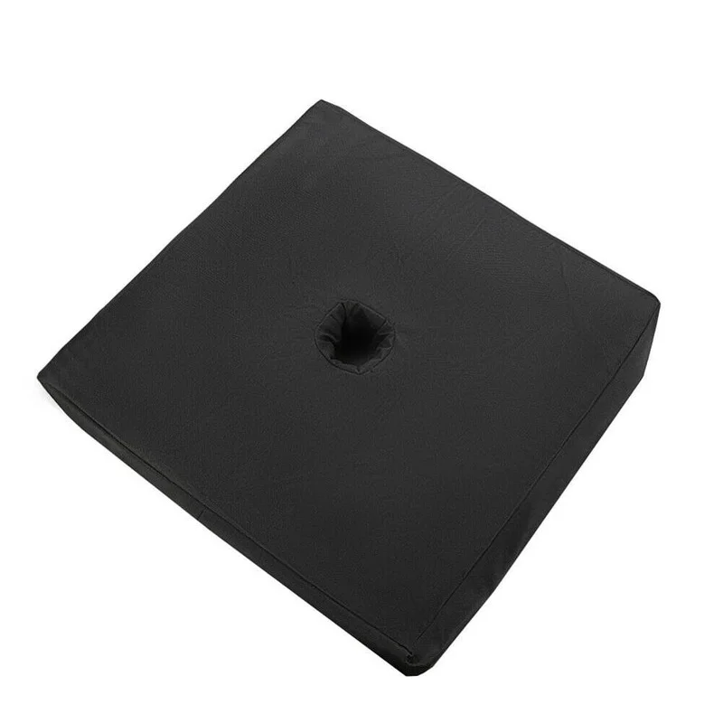 Black Square Patio Umbrella Base Weatherproof Weight Bag with Wide Opening, Universal Size for Standard Outdoor Patio Umbrella