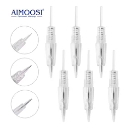 AIMOOSI 50/100Pcs Tattoo Microblading Piercing Needles Pen For Semi Permanent Makeup Eyebrow Lip Cosmetics PMU Machine Supplies