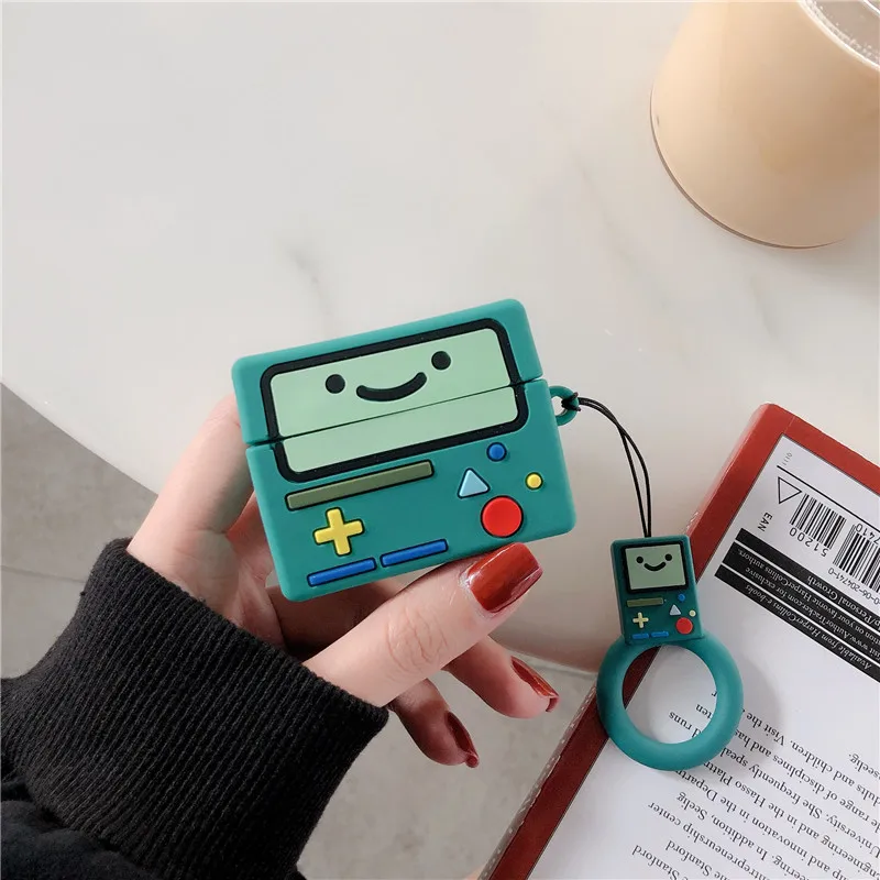 Cute Cartoon Adventure Time BMO Game Console Headphone Cases For Apple Airpods 1/2/3 Pro Soft Silicone Earphone Protection Cover