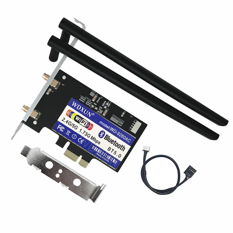 Ordenador de escritorio inalámbrico Intel 9260 9260ac, doble banda, 1730Mbps, MU-MIMO, Windows 10, WiFi, Bluetooth 5,0, tarjeta Wlan para juegos PCI-E 1X