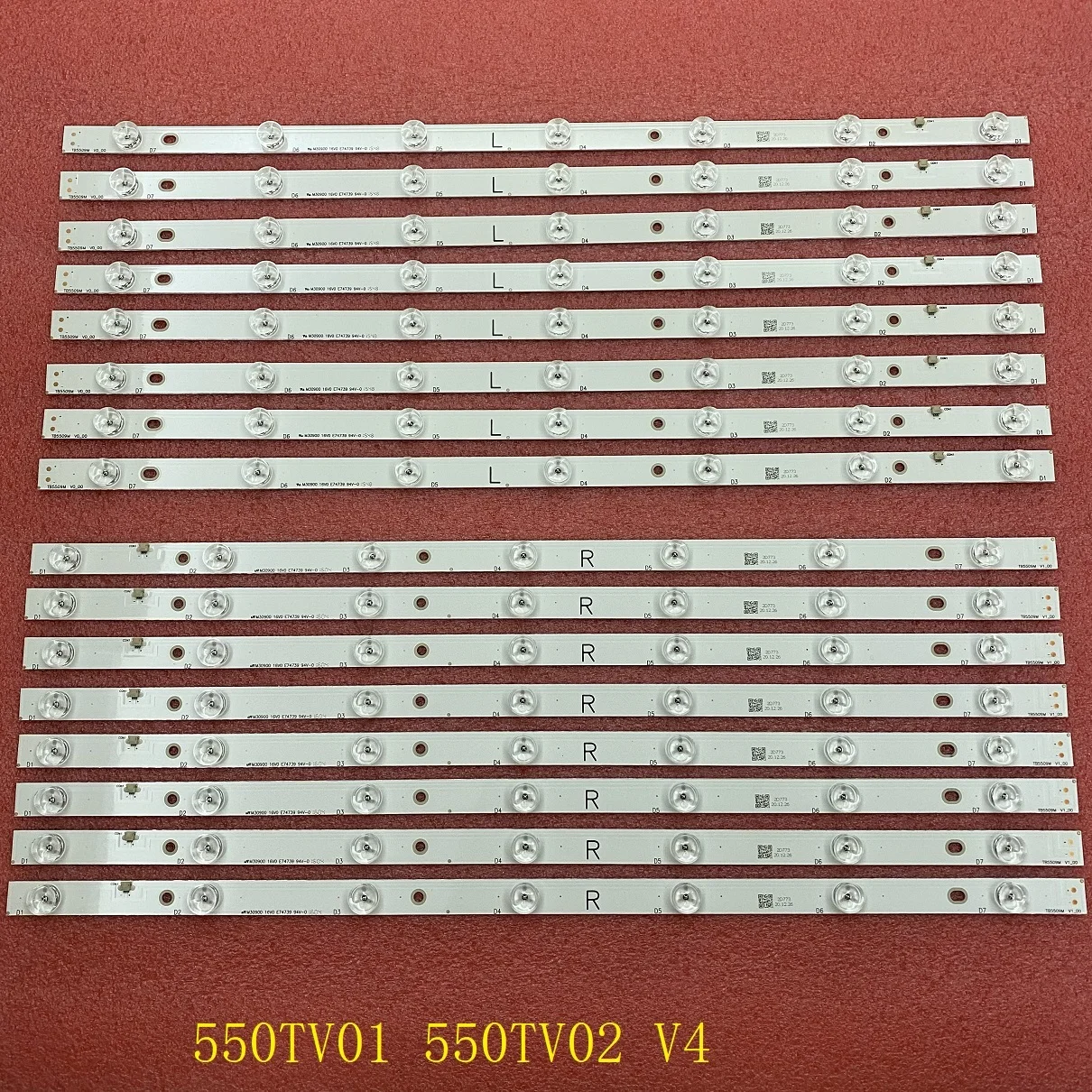 Полный комплект светодиодной ленты для Panasonic TH-55AX670Z TH-55AX670A TX-55AX630B TX-55AX630E 550TV01 550TV02 V4 TH-55AX670K TX-55AX630D