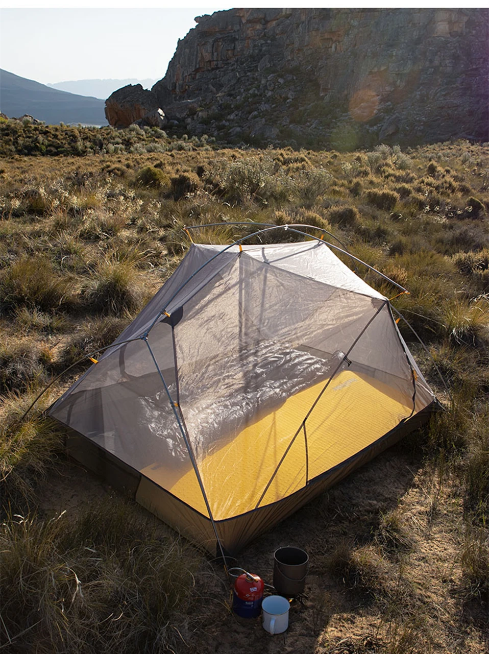 Naturehike Mongar 2-Personen-Zelt, 20D-Nylon, ultraleicht, wasserdicht, Rucksackzelt, Outdoor, Wandern, Radfahren, Reisen, Campingzelt – Detail 9