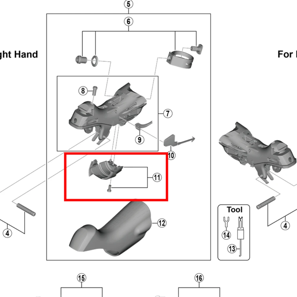 Shimano Dual Control Lever Unit Cover&Fixing Screw ST-5800/6800/R8000/R9100/R7020/R8020