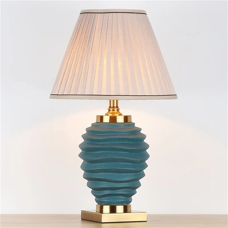 

OURFENG Modern Table Lamp Design Ceramic Luxury LED Decorative Light For Living Room Bedroom Study Office