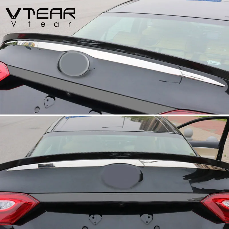 Vtear Car Exterior Rear Door Trim Accessories Tailgate Cover Decoration Trunk Frame Anti Scratch Parts For Toyota Camry 2020