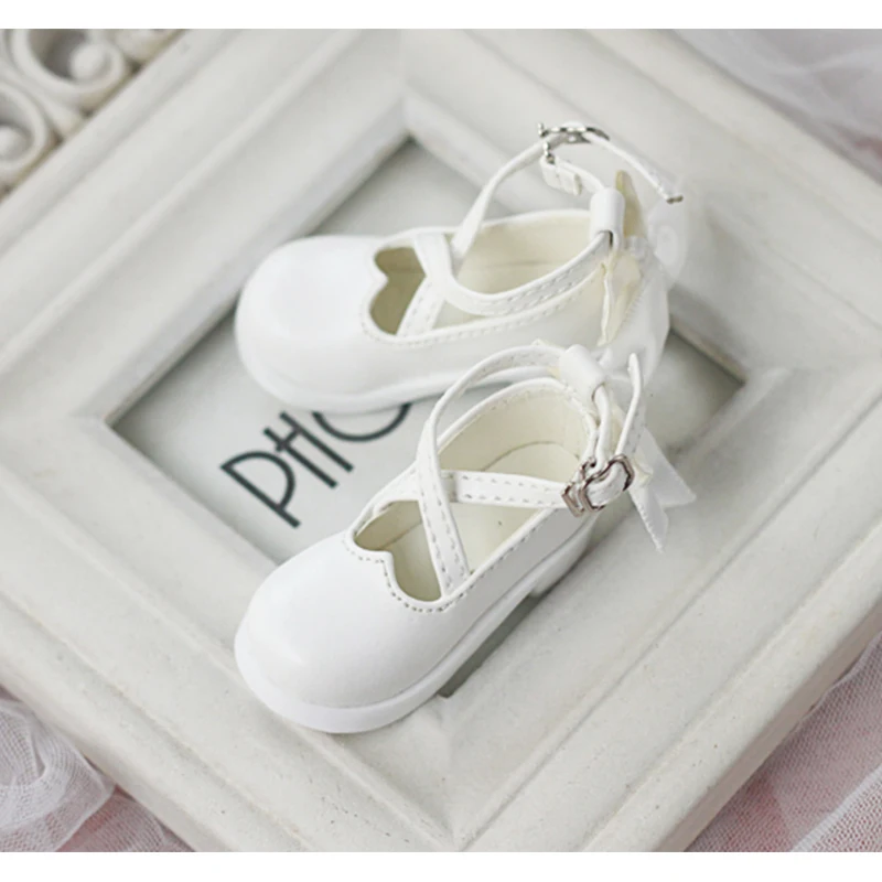 1/4 BJD shoes 6.2cm doll shoes with bowknots for 1/4 BJD shoes MDD doll accessories 4 colors cross style doll shoes