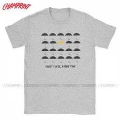 HIMYM Right Place Right Time T Shirt Men's Cotton T-Shirts How I Met Your Mother Tees Short Sleeve Clothing Birthday Present