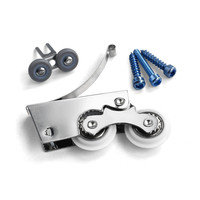 Metal imitation shaft double wheel runner for wardrobe slide push door puller 608 cam silent shift door pulley roller