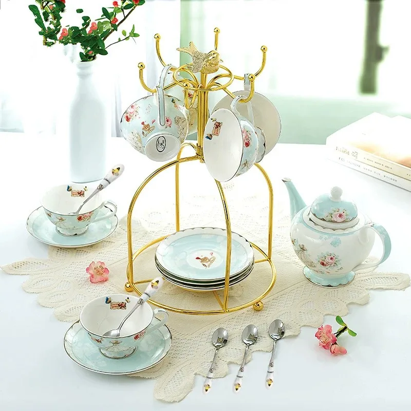 Trivet Tea Idyllic Bone China Porcelain 6 People Stripes 8 Pieces Teapot Trivets Tea Tool Best