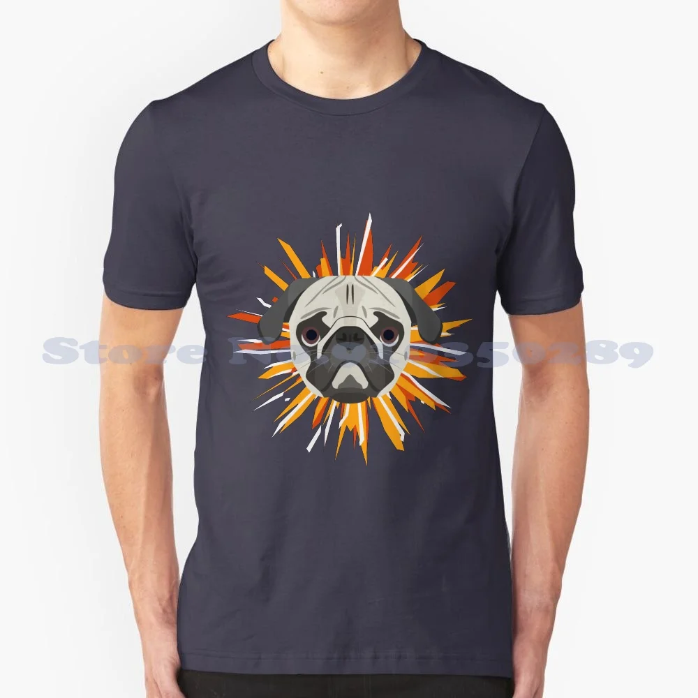 Dog With Fireworks 100% Cotton T-Shirt Domestic Dog Guard Dog Fireworks Rocket New Years Eve Happy New Year Holidays Family