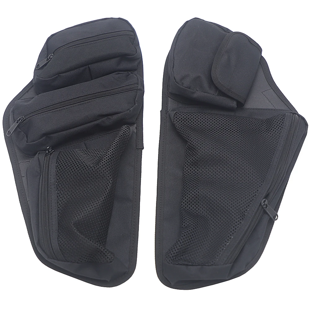 A pair black FOR HONDA GOLD WING GL 1800 GL1800 F6B 2018 2019 2020 2021 NEWER SADDLE BAG LID ORGANIZERS Goldwing F 6 B