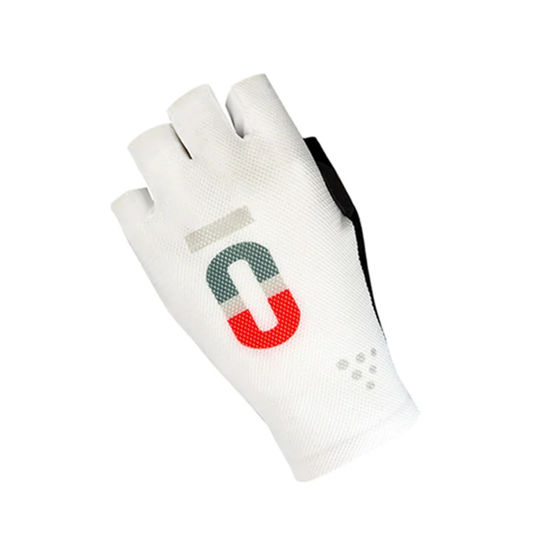 Guantes de medio dedo para hombre y mujer, manoplas deportivas de edición transpirable, equipo de Ciclismo profesional TT Time Trial, novedad