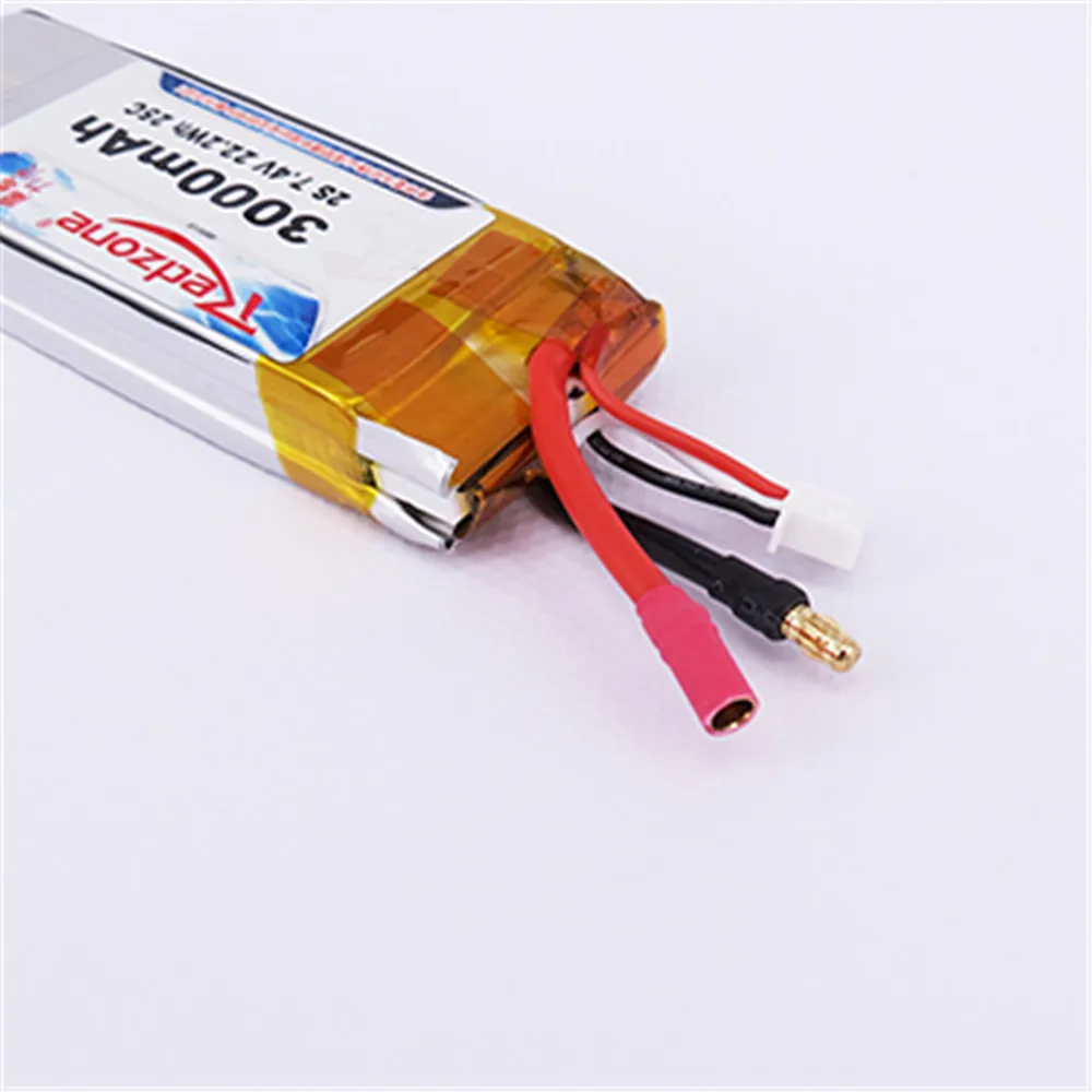 Redzone lipo 25C 3000mAh 7.4V Pro batteria da competizione Mini batteria marina