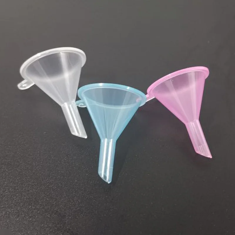 10PCS Mini Plastic Funnels For Perfume Diffuser Bottle Small Mouth Liquid Oil Funnels Laboratory Supplies Tools