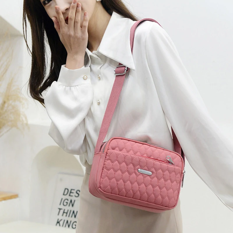 Multifunction Nylon Shoulder Bag for Women Small Square Bag New Crossbody Bag Travel Portable Handbag Purse Shopping Totes bolsa