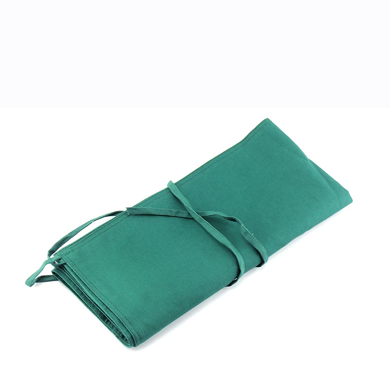 

Single and double layer high temperature disinfection hole towel Pure cotton cloth hole towel pad single drape dark green