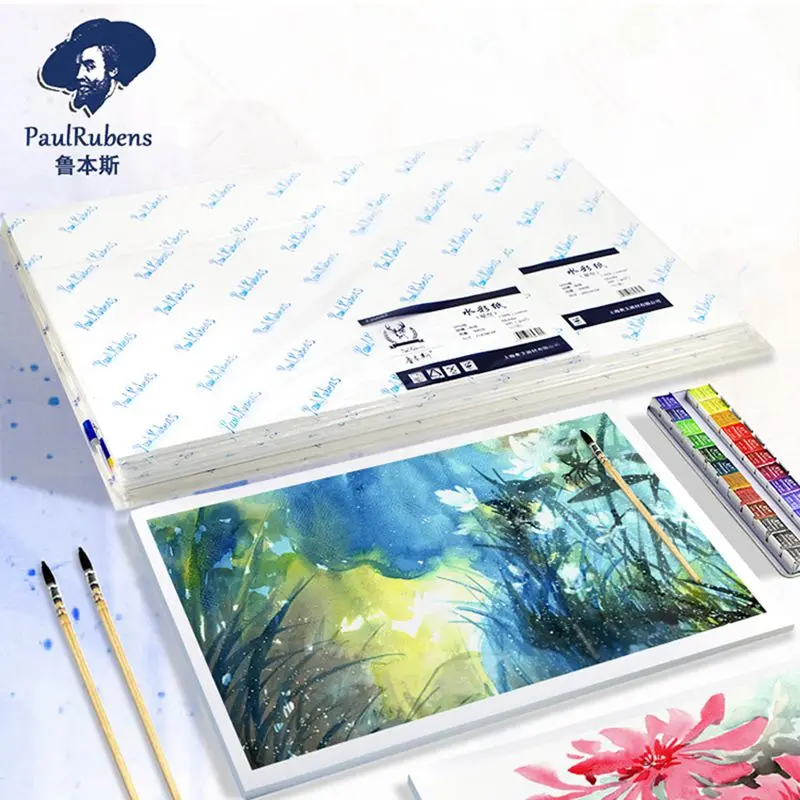 Paul Rubens Professional Watercolor Paper 50% Cotton 300g 8k /16k Thickened Fine/Rough Grain Painting Art Supplies