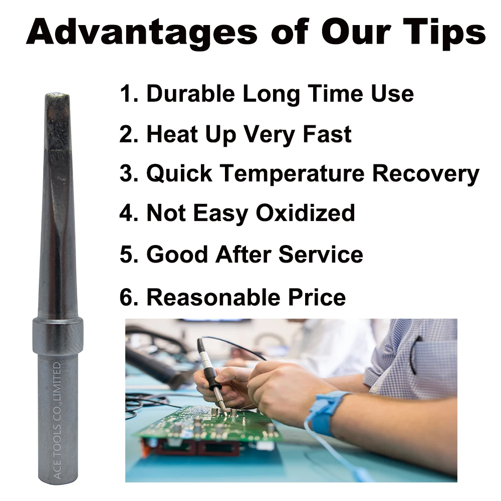 ETM Soldering Tip ยาว Chisel 3.2M Fit WELLER WES51 WES50 WESD51 WE1010NA W1010 WE1010EU WTL1000S-0 PES51 PES50 LR21 LR20