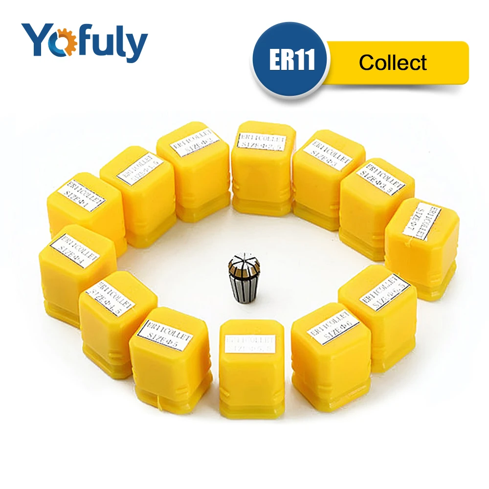 

13Pcs ER11 Collet Chuck 1-7mm CNC Spindle ER11 Collet For CNC Engraving Machine and Milling Lathe Tool