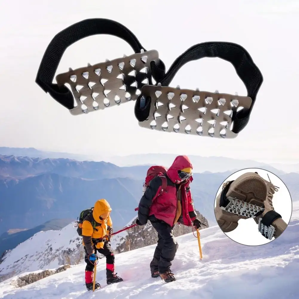 Winter Snow Boots Shoe Cover Clips Crampons Snow Traction Cleats Useful Crampons Traction Cleats