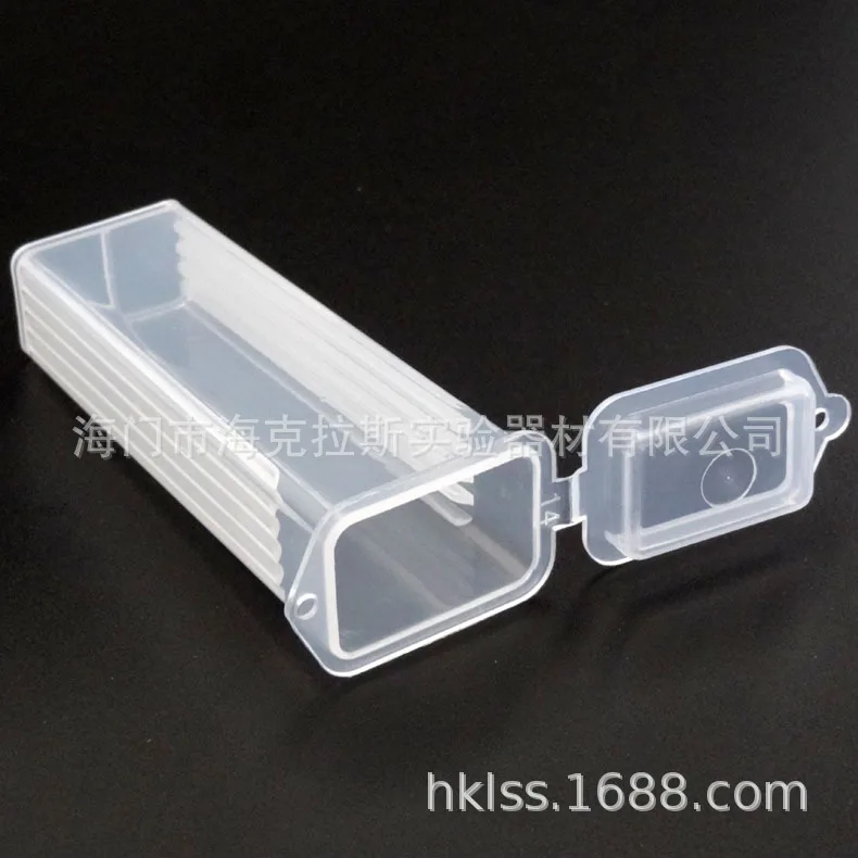 Plastic Microscope Slide Mailer Glass Slides Holder Storage Box Microslide PP Holds 5 Dispenser Box