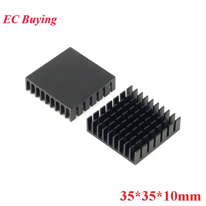 10Pcs/1pc 35*35*10mm Heatsink Radiator Cooler Fan Cooling Fin Aluminum Heat Sink for LED IC Transistor Module PBC 35X35X10mm