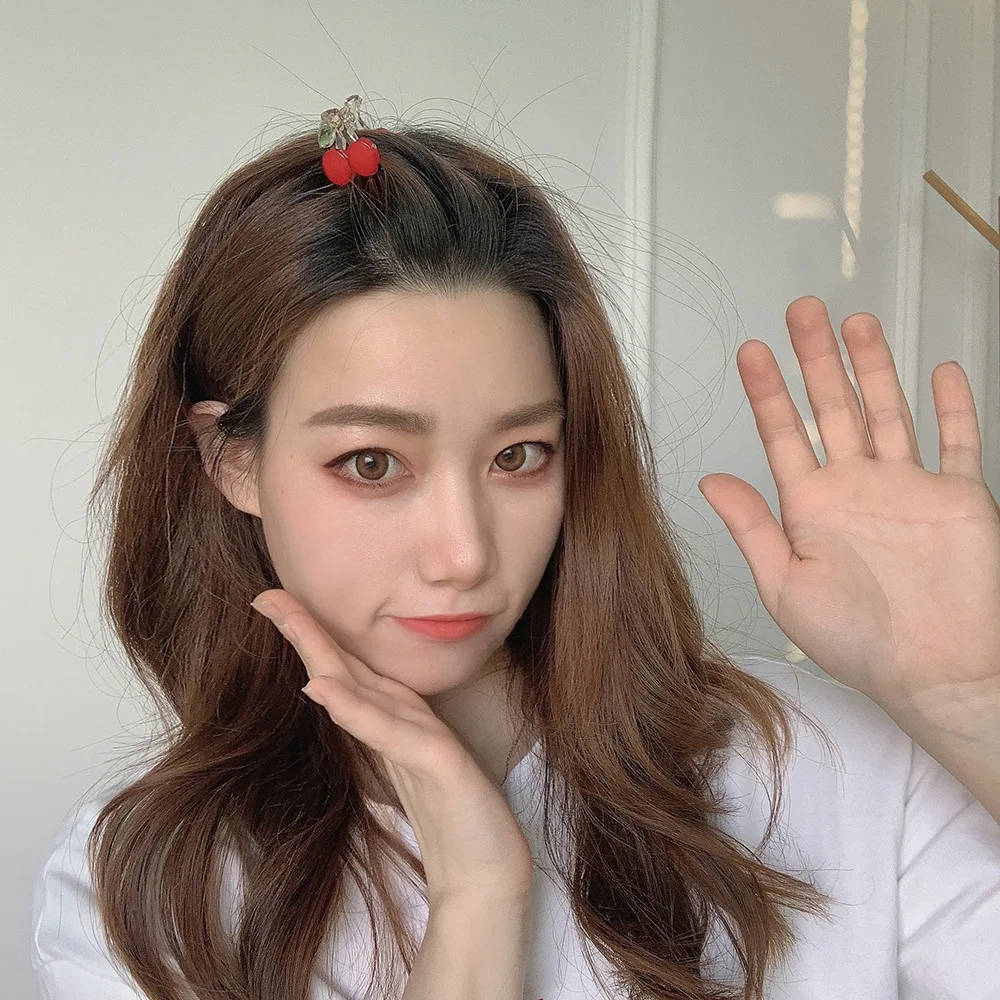 2PC Kawaii Cherry Blossom Crab Clamp Hair Clips Cute Small Hairpin