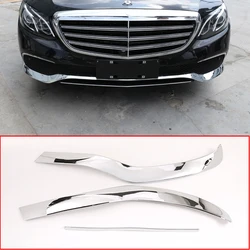 3 Pcs For Mercedes Benz E Class W213 2016-2019 ABS Chrome Front Bumper Plate Car Accessories