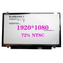 14.0 Inch Laptop LED Screen For Lenovo Thinkpad X1 Carbon 4th Gen 2016 FHD B140HAN01.7 IPS 30 Pins 72% NTSC Display Matrix Panel