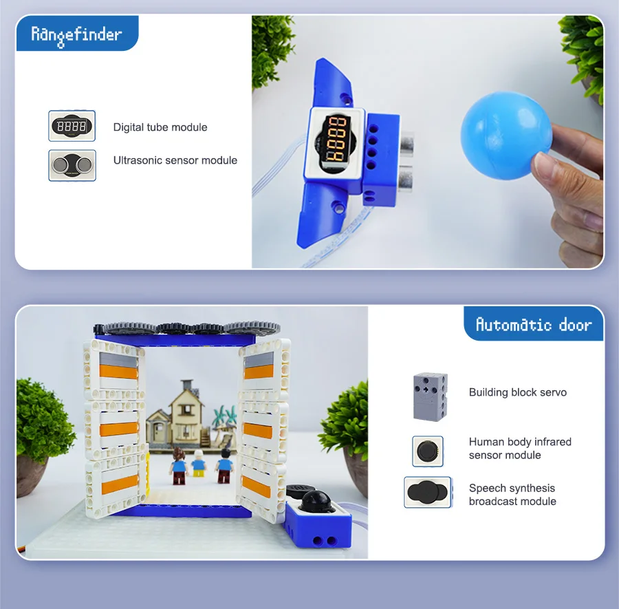Bausteinsensormodul-Kit mit Ultraschall-Infrarot-Lichtsensor-Sound, kompatibel mit MicroBit V2 V1.5 Raspberry Pi Pico – Detail 15