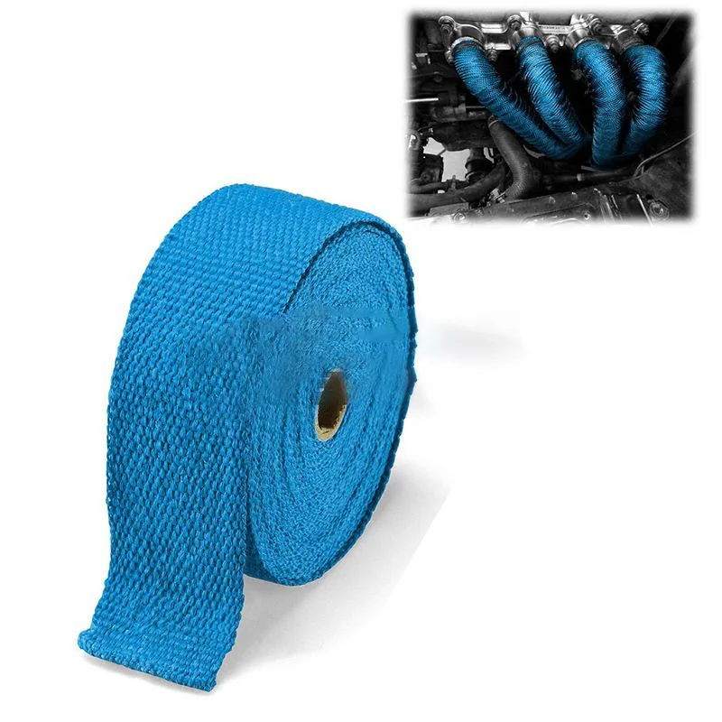 1.5M Roll Fiberglass Heat Shield Motorcycle Exhaust Thermal Tape Header Pipe Wrap Tape High Temperature Insulation Protection