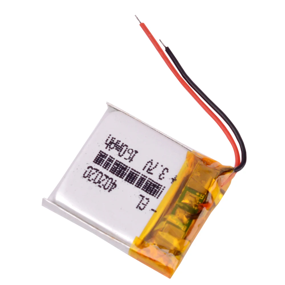3.7V 160mAh 402020   Batería recargable del polímero de Li-ion de litio para los juguetes pequeños de los auriculares del altavoz de Bluetooth
