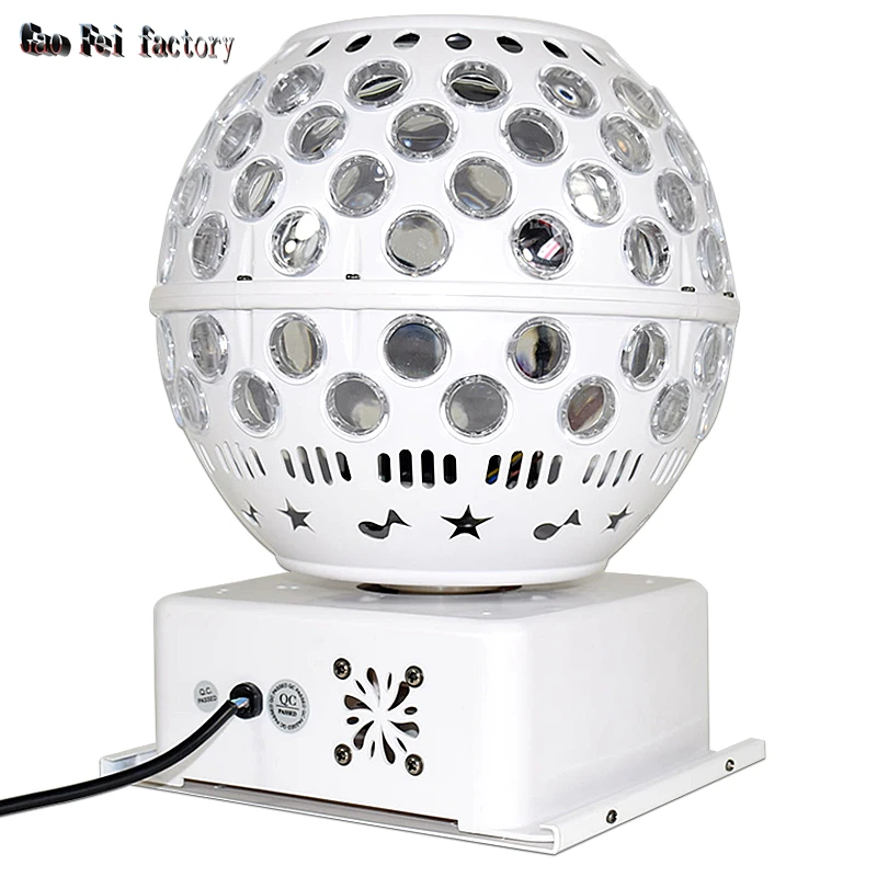 Imagem -02 - Bola de Cristal Rotativa Led Som Ativado Dança Discoteca Luz Estroboscópica dj Magia Led Luzes Palco para o Natal Feriado Aniversário